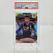 Load image into Gallery viewer, 2020 Panini Select UEFA #51 Kylian Mbappe Silver Prizm PSA 9
